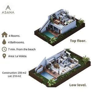  Villa ¡new 4br With Priv Jacuzzi! Mexico